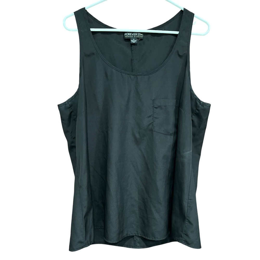 Forever 21+ Black‎ Tank Top Sleeveless Pocket Casual Plus Size 1X